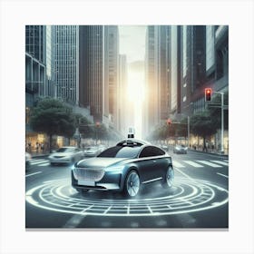 Futuristic Self - Driving Car Canvas Print