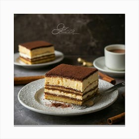 Tiramisu Cake Food Wall Art Decoration Stampe su tela