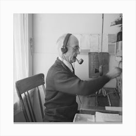 Telephone Operators, Littlefork, Minnesota By Russell Lee Canvas Print