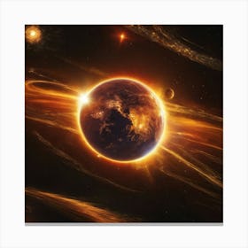 Earth In Space 2 Canvas Print