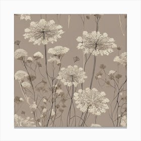 Tranquil Elegance Modern Muted Queen Anne's Lace 7 Canvas Print