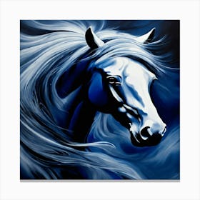 Blue Horse 1 Canvas Print