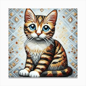 Cat With Blue Eyes 6 Canvas Print