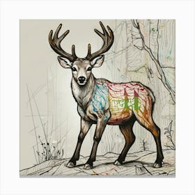 Deer! 48 Canvas Print