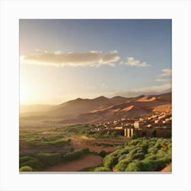 Sunset In The Desert 1 Canvas Print