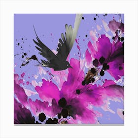 Ink Bird  Pastel Lilac 1 Canvas Print