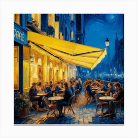 Cafe Terrace At Night, Van Gogh (4) 1 Canvas Print