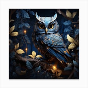 Owl In The Forest Canvas Print