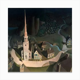 'The Church At Night' Canvas Print