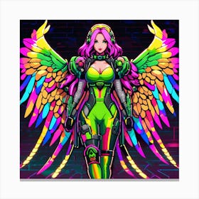 Pixelated Angel Canvas Print