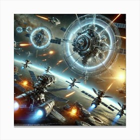 Orbital Siege Network Auto Defense Converted Canvas Print