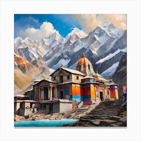 Lord Shiv Temple Canvas Print