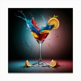 Aperol Splashing Martini Canvas Print