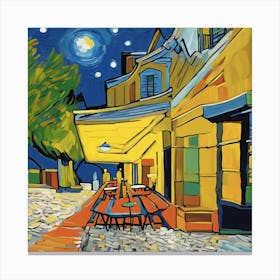 Night At The Cafe 6 Canvas Print