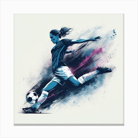 Girls Soccer Power Canvas Print