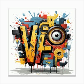 Letter V 2 Canvas Print