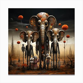 'The Elephants' Canvas Print