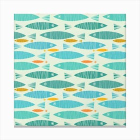 Shimmering Scandinavian Fish Canvas Print