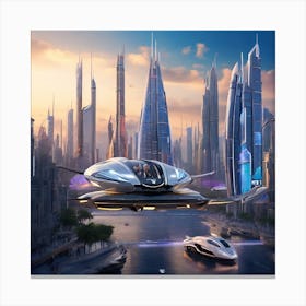 Futuristic Cityscape 3 Canvas Print