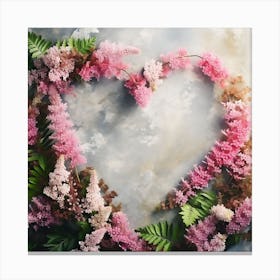Heart Shaped Flowers Canvas Print
