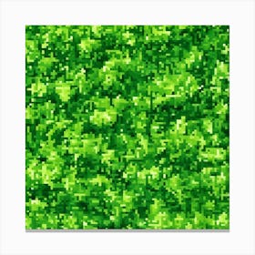 Green Pixel Background Canvas Print