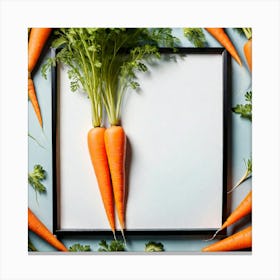 Carrots In A Frame 28 Canvas Print