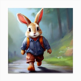 Rabbit In The Woods Canvas Print