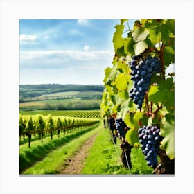 Countryside Wine Heaven Vine Green Nature Rheinland Grape Grower Eifel Spring Vinery Blan (3) Canvas Print