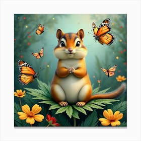 A very cute chipmunk Canvas Print