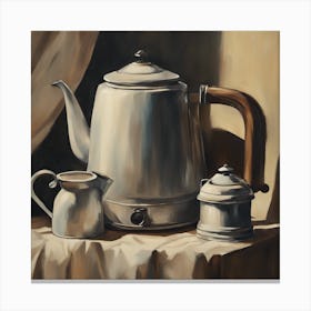 Still Life With Tea Kettle Canvas Print