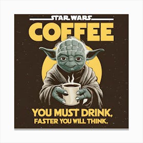 Yoda Coffee 1 Canvas Print