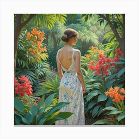 Into The Garden Ai Art Wall Art Design Illustration (27) Canvas Print