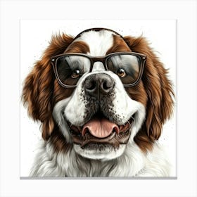 Bernese Dog Portrait Canvas Print