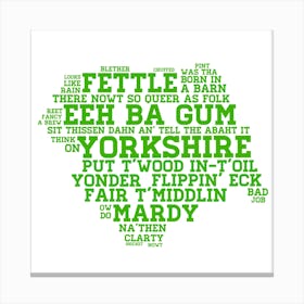 Yorkshire County Famous Sayings Print | Yorkshire Funny Print | Yorkshire Quote Canvas Print