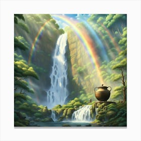 Rainbow Pot Of Gold Canvas Print