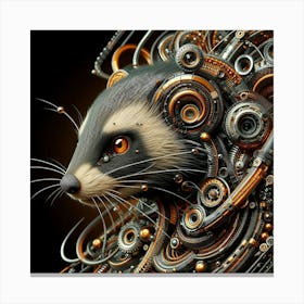 Mechanical Raccoon Canvas Print