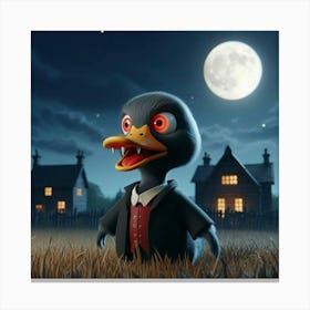 Duck At Night Canvas Print