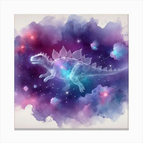 Dinosaur In Space 1 Canvas Print