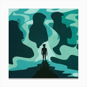 Silhouette Of A Man Canvas Print