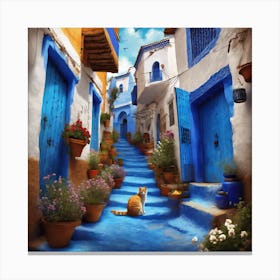 292618 A Creative Image Of The Moroccan City Of Chefchaou Xl 1024 V1 0 Canvas Print