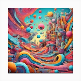 Psychedelic City Canvas Print