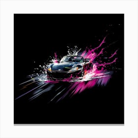 Honda S2000 With Neon Splash Effect Canvas Print