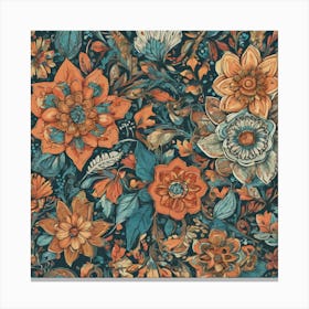 Floral Wallpaper 16 Canvas Print