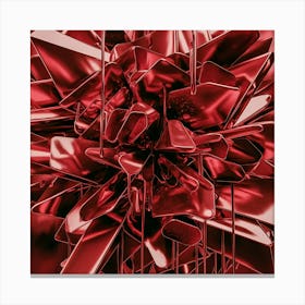 Abstract Geometric Painting - Red wall art Canvas Print