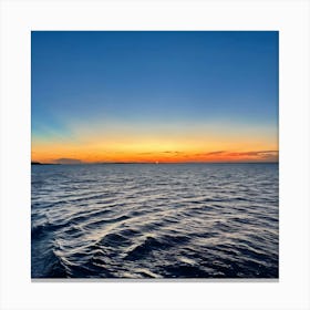 Sunset On The Sea Canvas Print