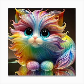 Rainbow Cat 11 Canvas Print