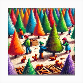 Super Kids Creativity:Christmas Trees 1 Canvas Print