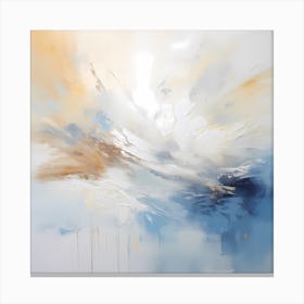 Tranquil Whispers: Grey and Beige Melodies Canvas Print