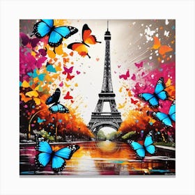 Paris Butterflies 3 Canvas Print