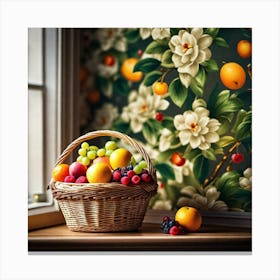 Basket Of Fruit 17 Canvas Print